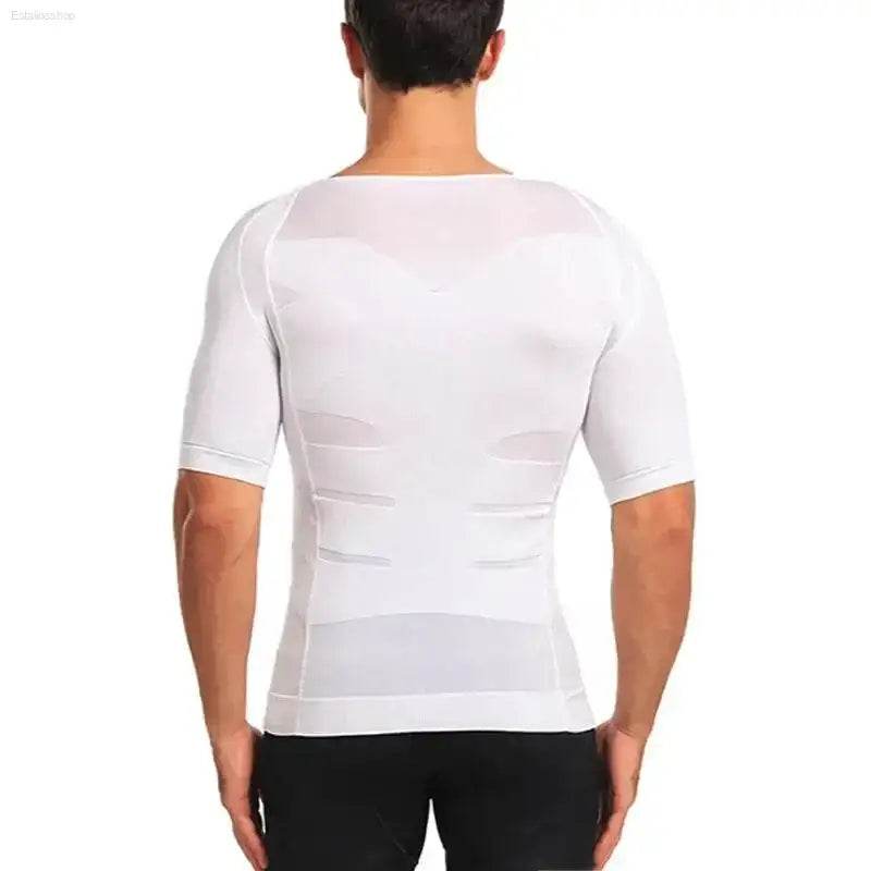 Men Body Shapers Fitness Elastic Tight Fitting Shirt Tank Top - Estalios