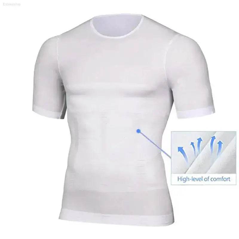 Men Body Shapers Fitness Elastic Tight Fitting Shirt Tank Top - Estalios