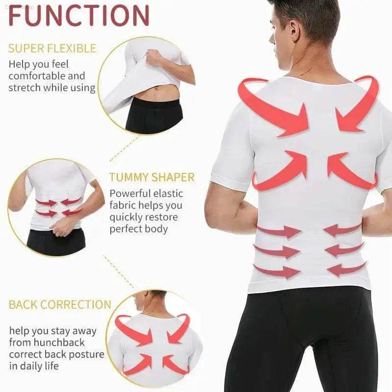 Men Slimming Body Shaper Belly Control Vest for Posture - Estalios