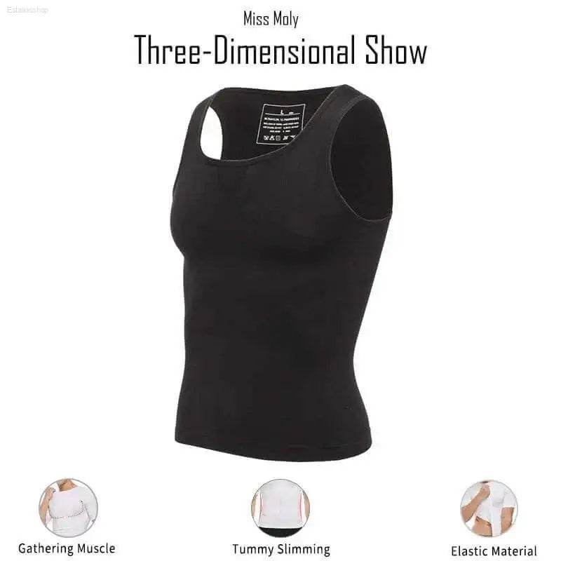 Men Slimming Body Shaper Belly Control Vest for Posture - Estalios