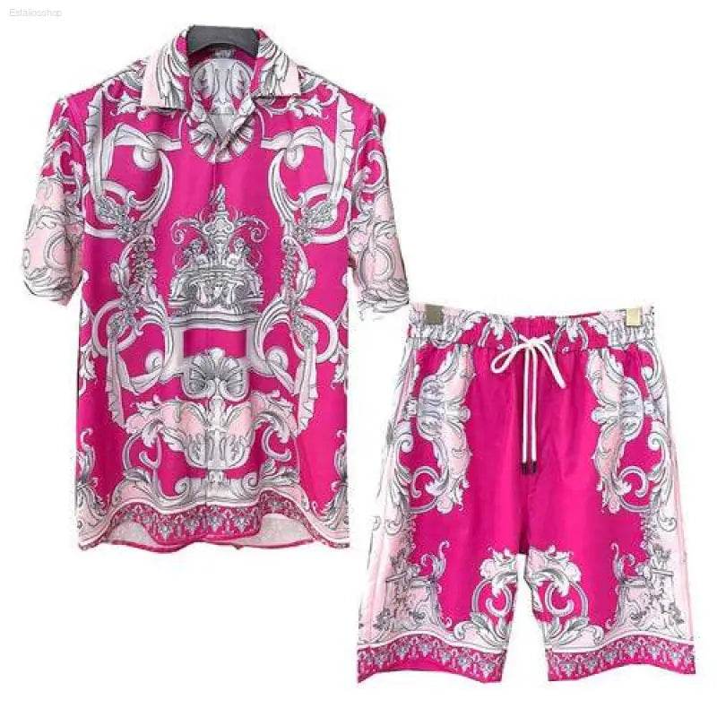 Men Vacation Casual Beach Shorts Set for Ultimate Comfort - Estalios
