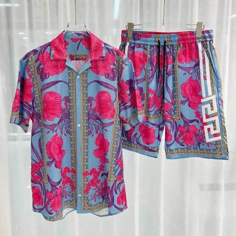 Men Vacation Casual Beach Shorts Set for Ultimate Comfort - Estalios