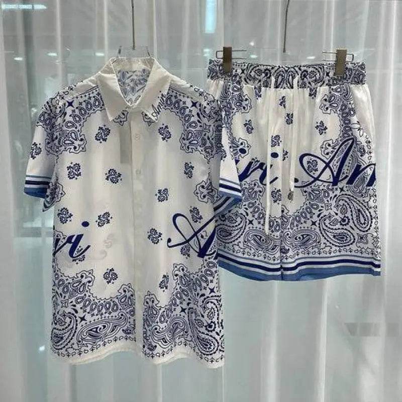 Men Vacation Casual Beach Shorts Set for Ultimate Comfort - Estalios