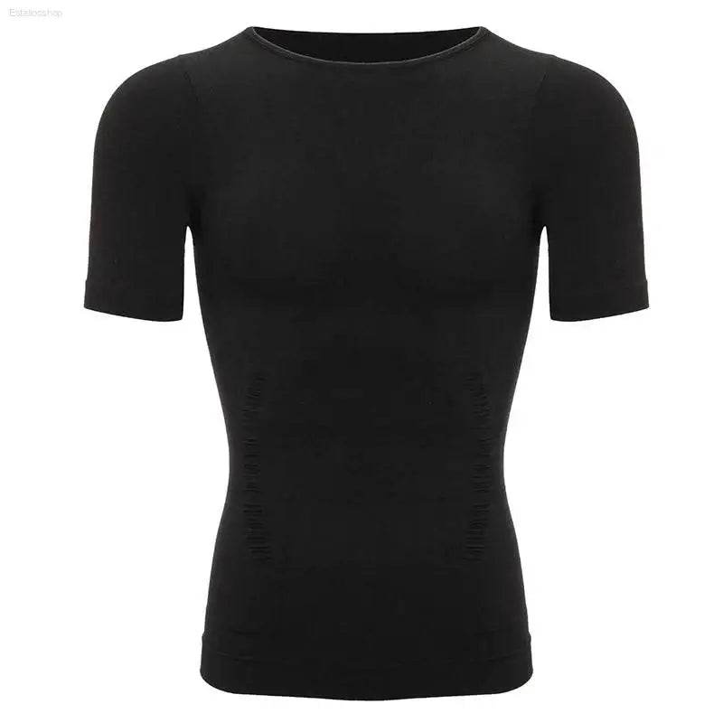 Men Weight Loss Shapewear T-Shirt Slimming Compression Shirt - Estalios