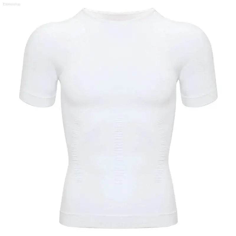 Men Weight Loss Shapewear T-Shirt Slimming Compression Shirt - Estalios