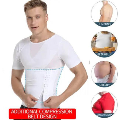 Mens Body Shaper Compression Shirts for Tummy Control - Estalios