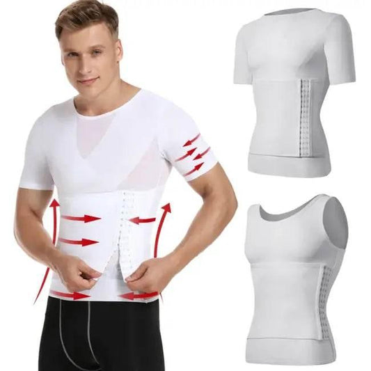Mens Body Shaper Compression Shirts for Tummy Control - Estalios