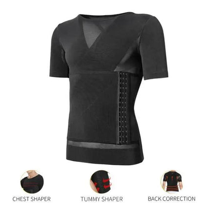 Mens Body Shaper Compression Shirts for Tummy Control - Estalios