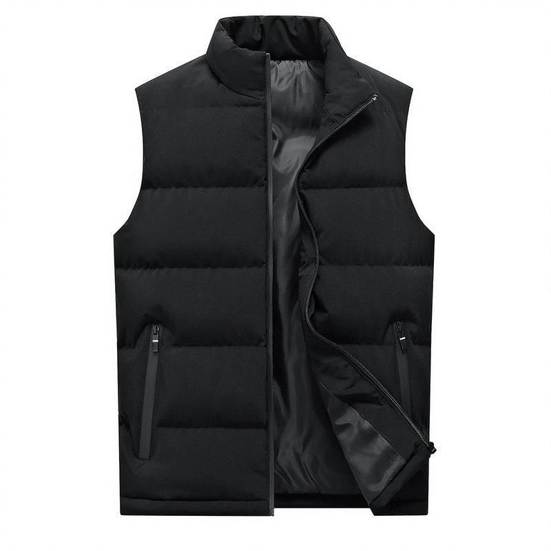 Sleeveless Swagger Black Puffer Vest - Estalios