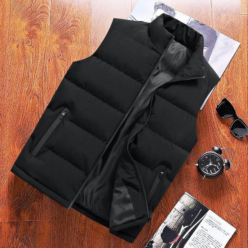 Sleeveless Swagger Black Puffer Vest - Estalios