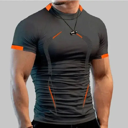 Gray and orange Men’s Compression Shirt XXL 75-80kg perfect for workouts