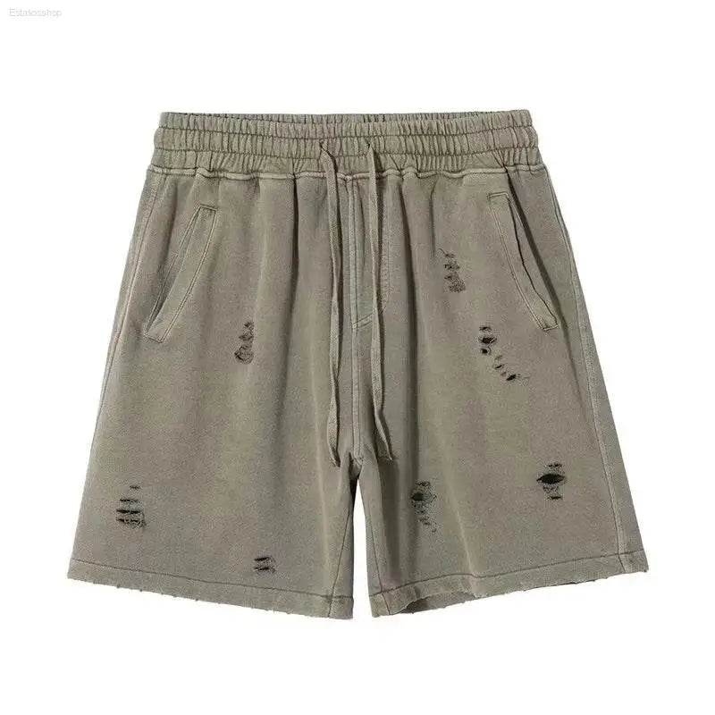 Men's Cut-Up Vintage Shorts for Casual Spring and Summer Wear - Estalios