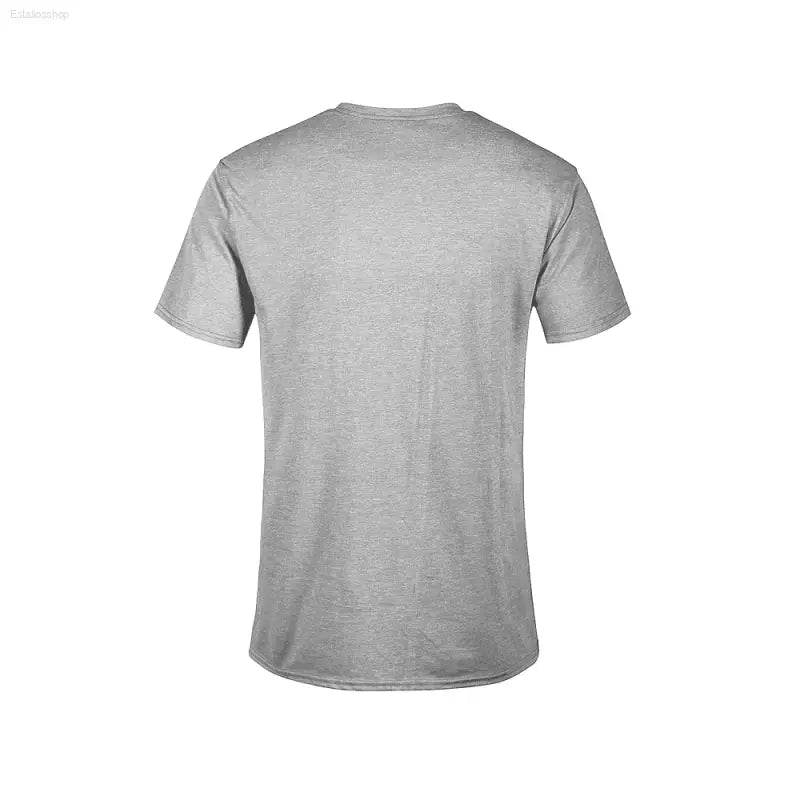 Gray t-shirt.