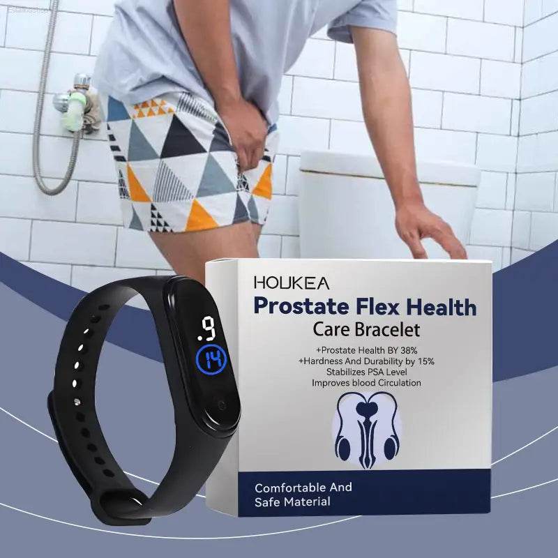 Men's Care Silicone Bracelet for Comfort and Improved Circulation for Prostate Health - Estalios