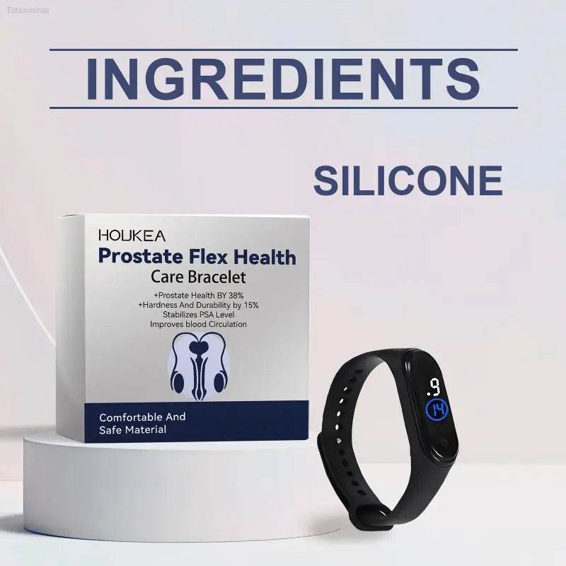 Men's Care Silicone Bracelet for Comfort and Improved Circulation for Prostate Health - Estalios