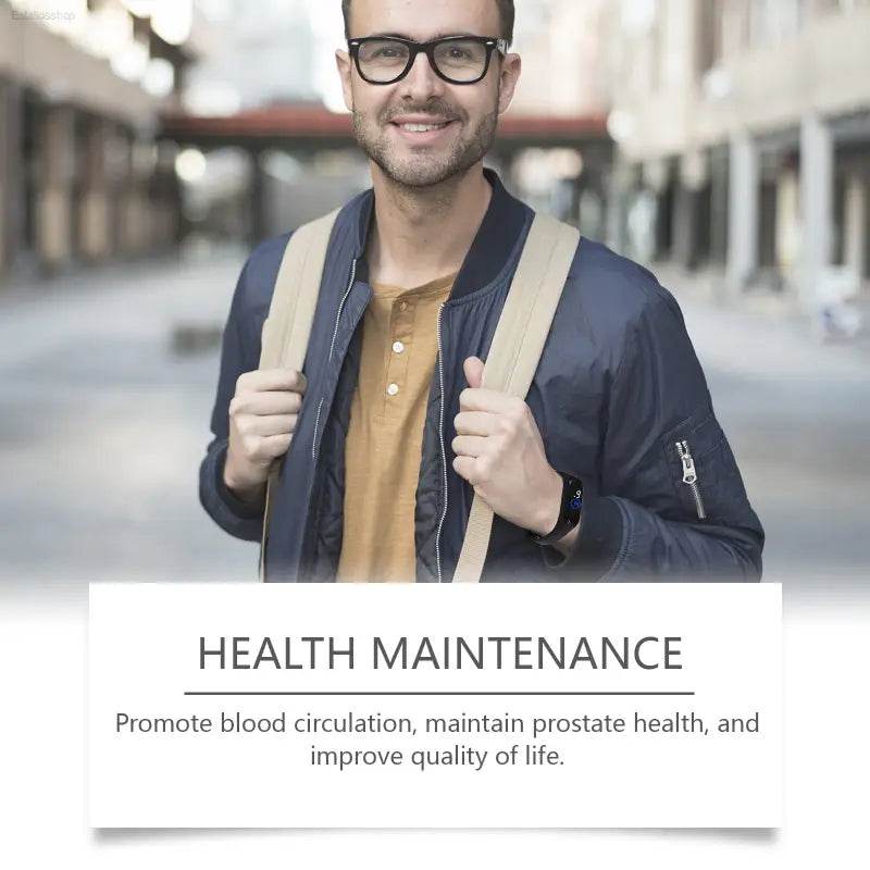Men's Care Silicone Bracelet for Comfort and Improved Circulation for Prostate Health - Estalios