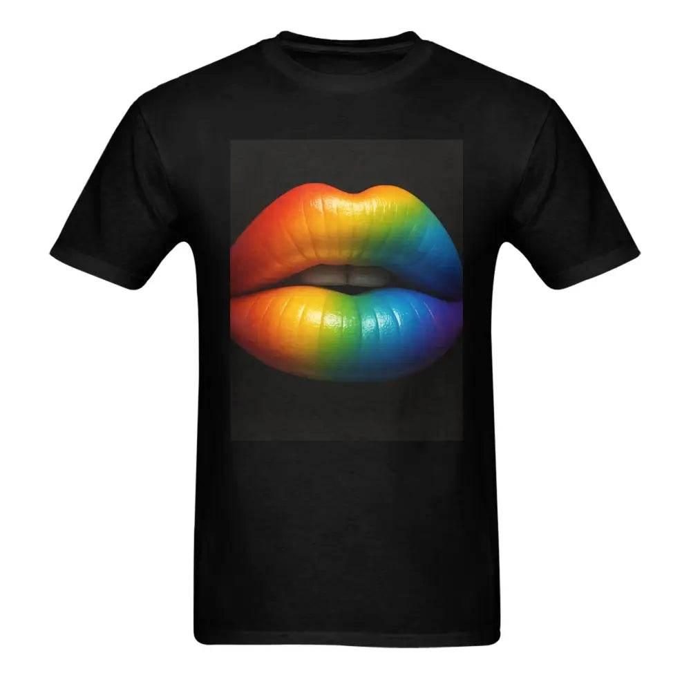 Men's Heavy Cotton T-Shirt with Front Print - Made in USA - Estalios