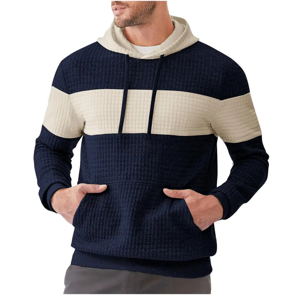 Men’s Hooded Long-sleeved Sweater Drawstring