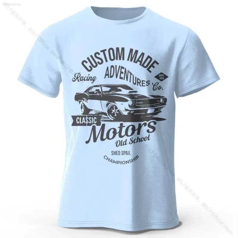 Men's Motors Printed Cotton Oversized Vintage Graphic Tee - Estalios