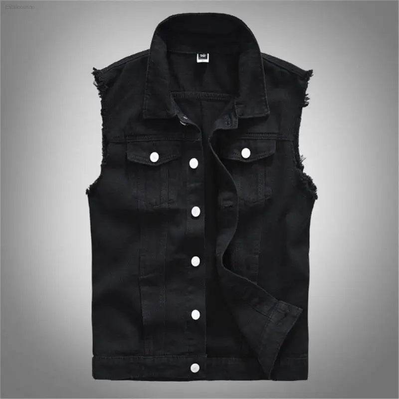 Men's New Fashion Sleeveless Denim Vest for Autumn Casual Wear - Estalios