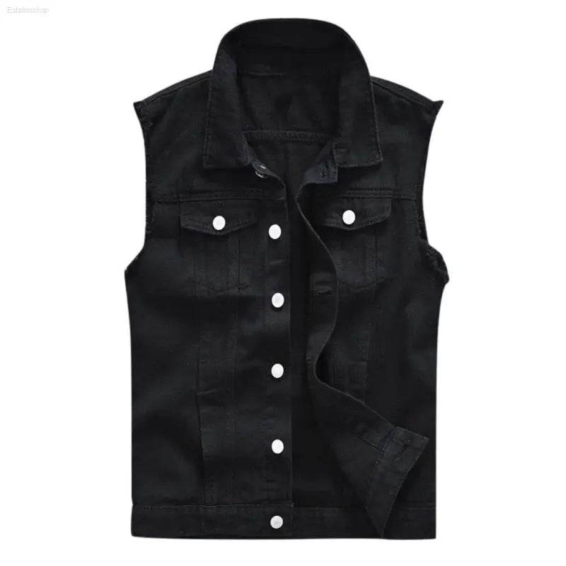 Men's New Fashion Sleeveless Denim Vest for Autumn Casual Wear - Estalios