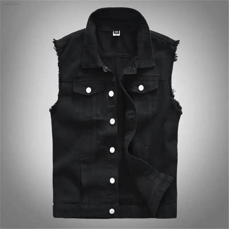 Men's New Fashion Sleeveless Denim Vest for Autumn Casual Wear - Estalios