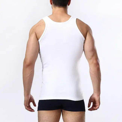 Men’s Pure Cotton Tank Top for Comfortable Sports Training - Estalios