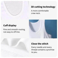 Men's Pure Cotton Vest Tank Top Set for Comfort Fitness - Estalios