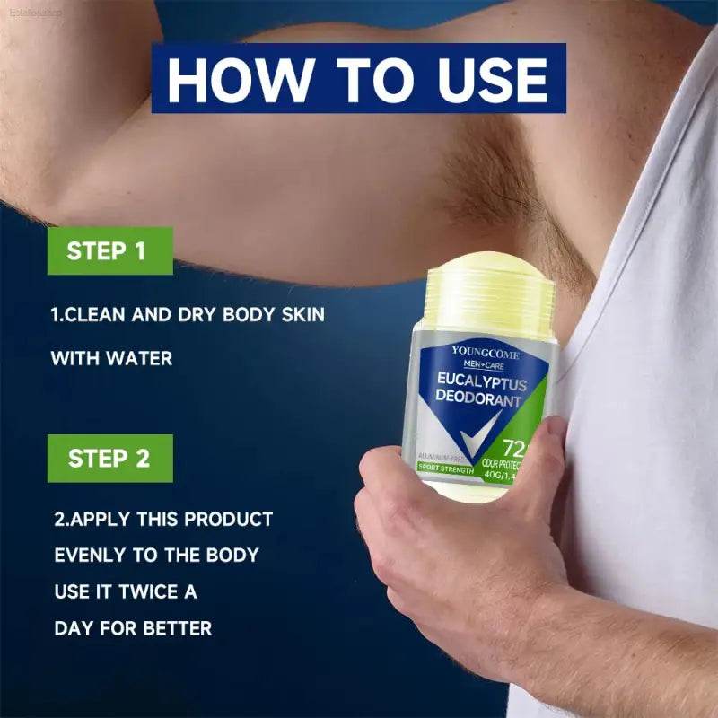 Advanced Men's Roll-On Deodorant - Long-Lasting Odor Protection & Fast-Dry Formula for All-Day Freshness - Estalios