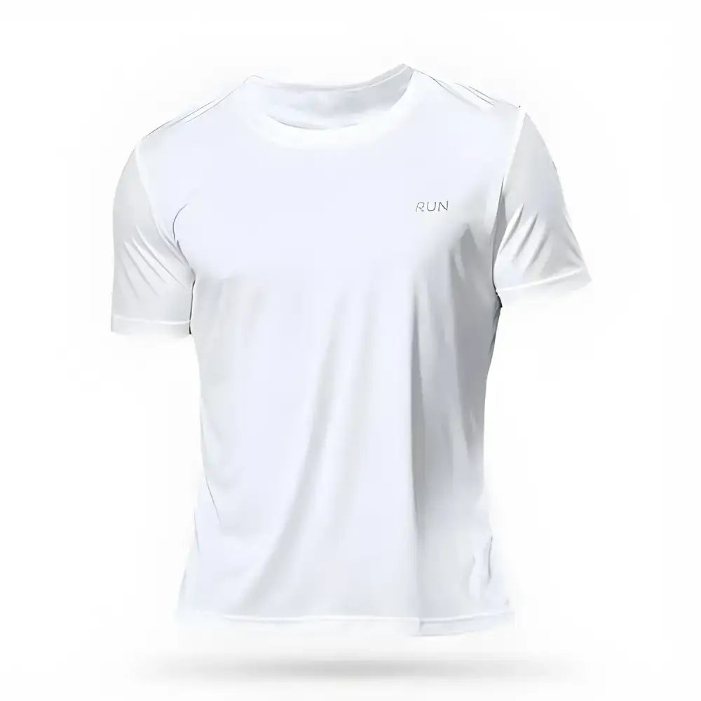 White short-sleeved athletic shirt from Mens Soccer Running Shirts & Jerseys collection