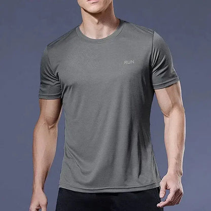 Gray athletic t-shirt from Mens Soccer Running Shirts & Jerseys, perfect for all sportswear needs