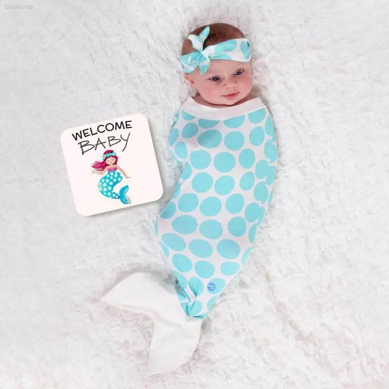 Mermaid Baby Swaddle Cocoon for Newborn Comfort - Estalios