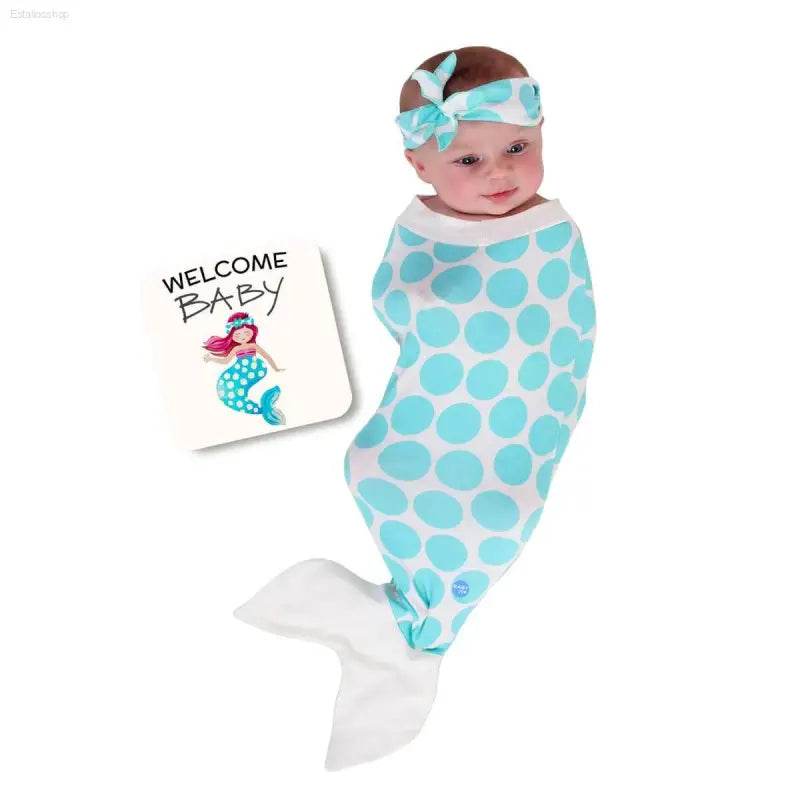 Mermaid Baby Swaddle Cocoon for Newborn Comfort - Estalios