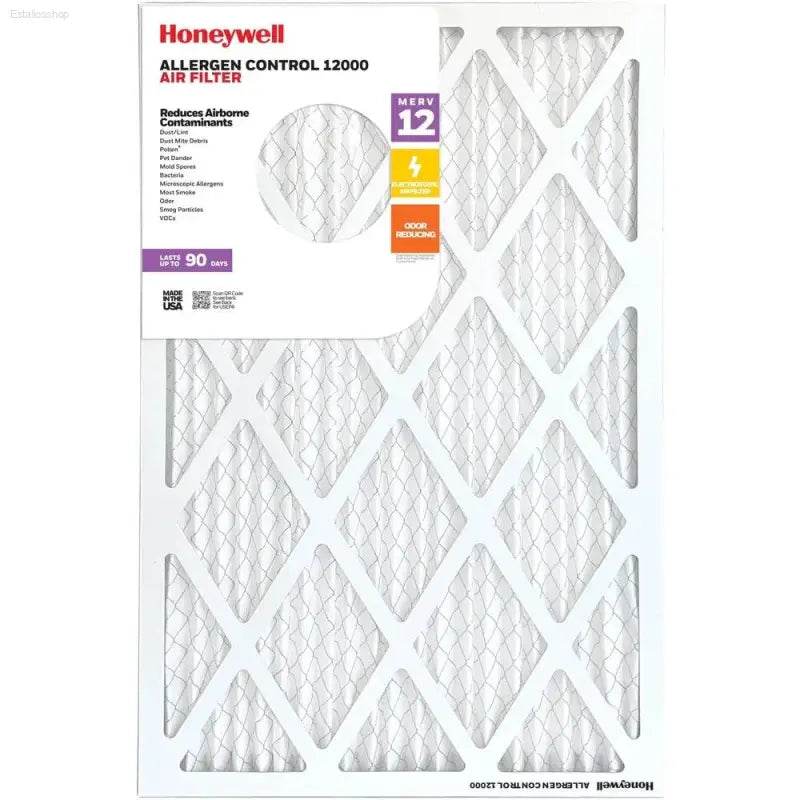 MERV 12 Pleated Air Filter 20x20x1 for Odor Control - Estalios