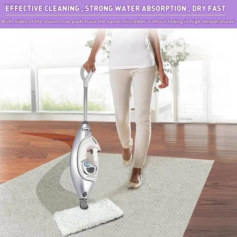 Supercharge your Cleaning: Microfiber Steam Mop Replacement Pads! **product Description** Upgrade your Cleaning Game with these Premium White Microfiber Mop Pads - Estalios