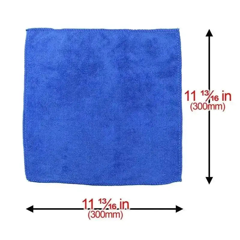 Blue microfiber cleaning cloth for effective car wash drying and spotless shine