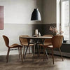 Mid Century Modern Dining Chair Set of 4 Brown Faux Leather - Estalios