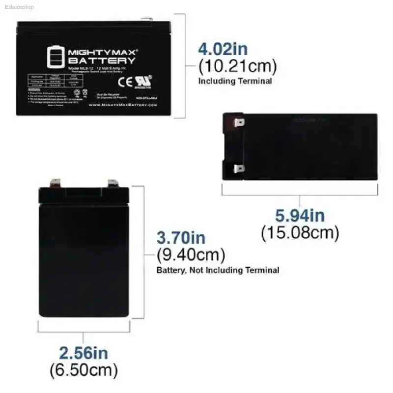 Mighty Max 12V 9AH AGM Battery for CyberPower UPS Systems - EstaliosShop
