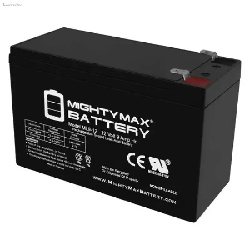 Mighty Max 12V 9AH AGM Battery for CyberPower UPS Systems - EstaliosShop