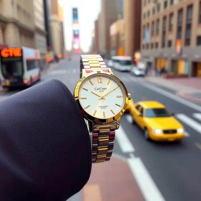 Milano Expressions Metal Band Gold and Silver Wristwatch - Timeless Elegance - Estalios