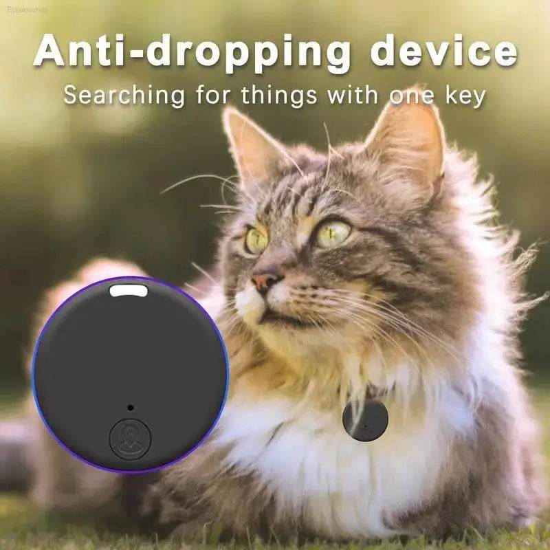 Round, black anti-dropping device.