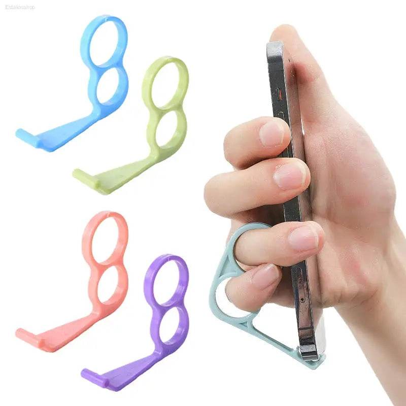 Mobile Phone Grip Holder Finger Ring Support Plastic Cellphone Handheld Bracket Desktop Mount Stand Bracket for Iphone Sumsung - Estalios
