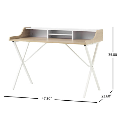 X Marks the Spot: The White and Wood Wonder Desk! - Estalios