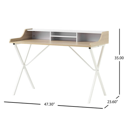 X Marks the Spot: The White and Wood Wonder Desk! - Estalios