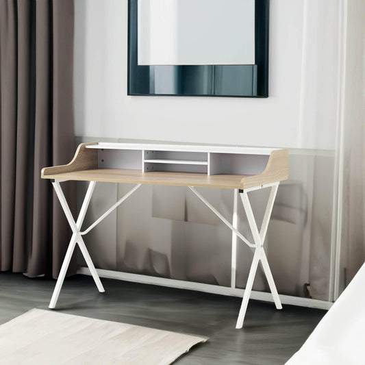 X Marks the Spot: The White and Wood Wonder Desk! - Estalios
