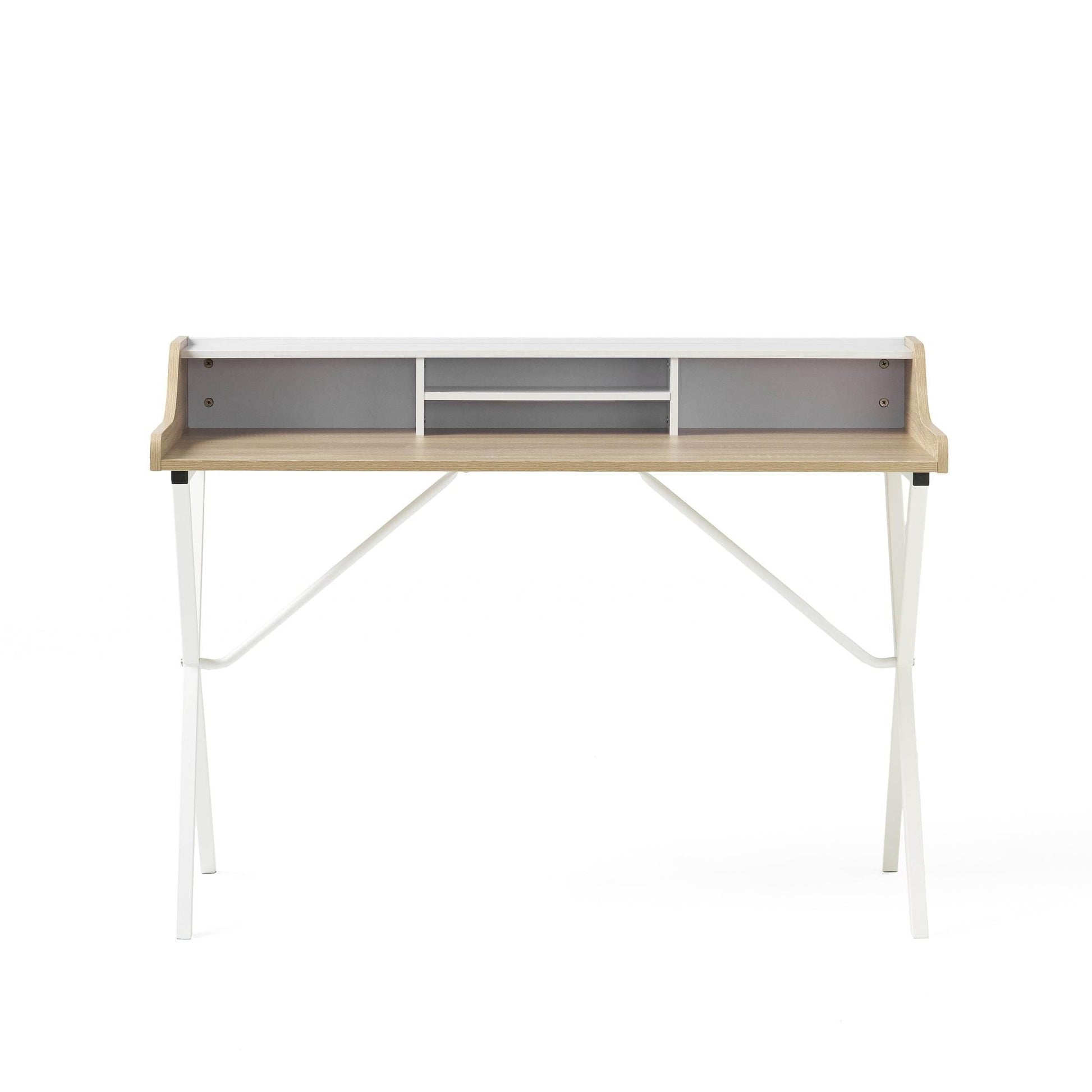 X Marks the Spot: The White and Wood Wonder Desk! - Estalios