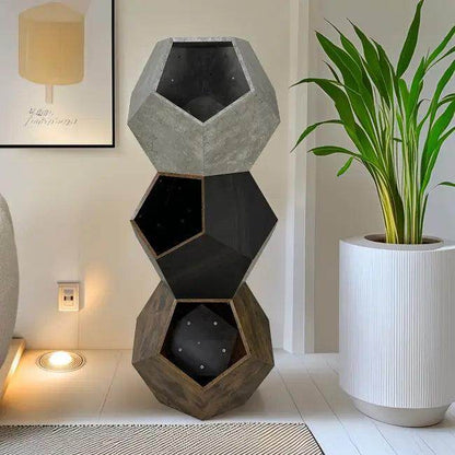 Modern Multifunctional Cat Bed and Side Table in Dark Wood - Estalios