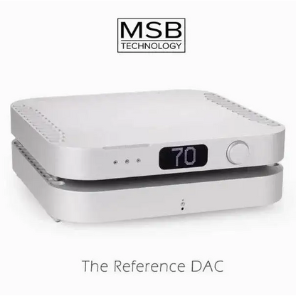 Silver two-tiered Modular R2R Discrete Reference DAC audio component setup