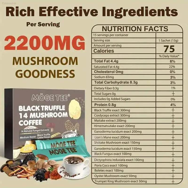Möge Tee Black Truffle Mushroom Coffee: Unleash the Flavor! Möge Tee Black Truffle Mushroom Coffee is the Ultimate Fusion of Gourmet Indulgence - Estalios