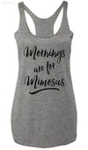 Mornings Are For Mimosas Heather Gray Tank Top for Comfort - Estalios
